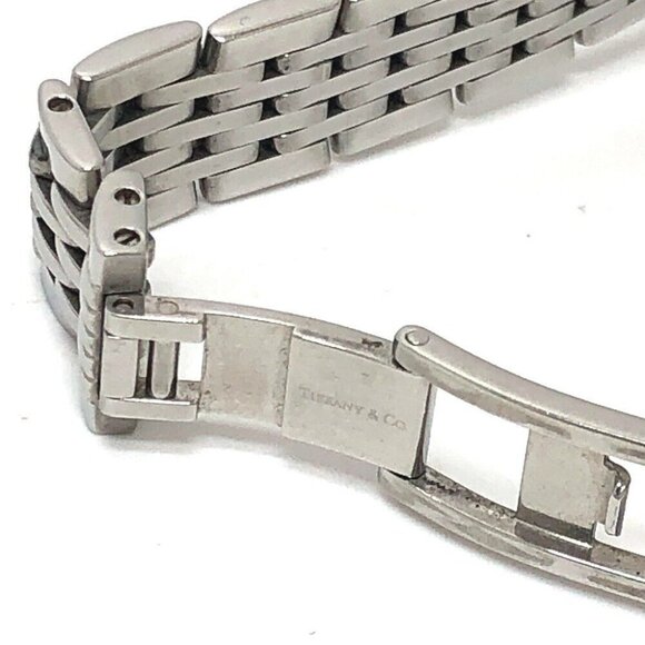 TIFFANY&Co. Ｍ1510 Classic Quartz Round 2 Hands Analog Wristwatch SS Silver